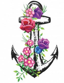 floral flowers anchor - Sticker by Jessica Knable
