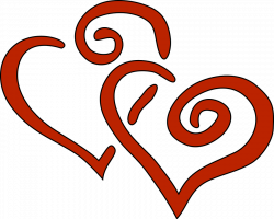 Romance clipart double heart - Pencil and in color romance clipart ...