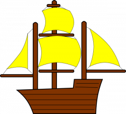 Yellow Pirate Ship Clip Art at Clker.com - vector clip art online ...