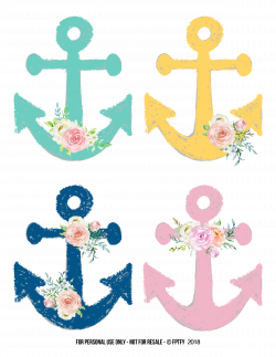Free Journaling Floral Anchors and Graphics - Free Pretty Things For You