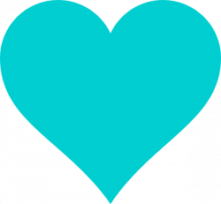 Teal clipart heart - Pencil and in color teal clipart heart