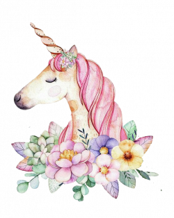 Unicornio y flores | 2018 | Pinterest | Unicorns, Watercolor and ...
