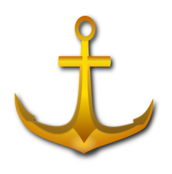 OnlineLabels Clip Art - Golden Anchor