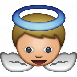 Download White Baby Angel Emoji | Emoji Island