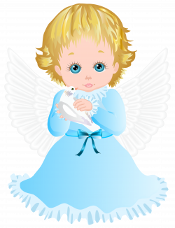 Cute Angel with White Dove Transparent PNG Clip Art Image | Gallery ...