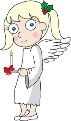 Free Angel Clipart Image - Little Girl Christmas Angel with ...