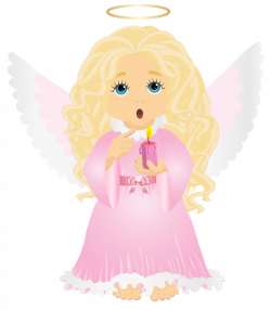 Cute Blonde Angel with Candle Transparent PNG Clip Art Image | Clip ...
