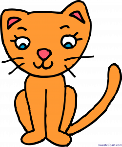 Kitty Cat 3 Orange Clip Art - Sweet Clip Art