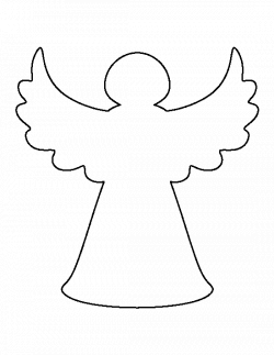 28+ Collection of Angel Outline Drawing | High quality, free ...