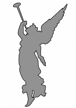 Clipart - angel playing trumpet