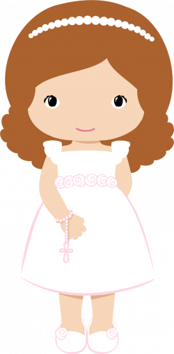 Girls in their First Communion Clip Art. | Oh My First Communion!