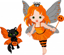 Transparent Halloween Fairy and Cat | Gallery Yopriceville - High ...