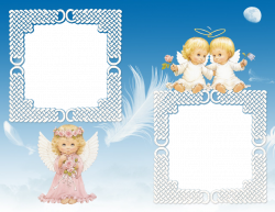 Cute Angels Transparent Photo Frame | Gallery Yopriceville - High ...