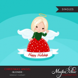 Christmas Angel Clipart 2. Blonde, holiday, ornaments ...