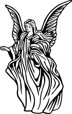 Angel Line Art Clipart | Free download best Angel Line Art ...