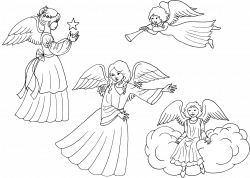 Angels Line Drawing at GetDrawings.com | Free for personal use ...