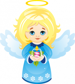 Cute Christmas Angel with Candle Clipart | ангелы | Pinterest ...