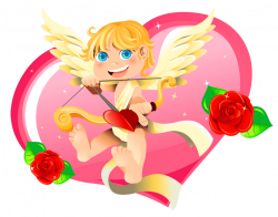 Valentine Cupid with Heart Decor PNG Clipart | Gallery Yopriceville ...