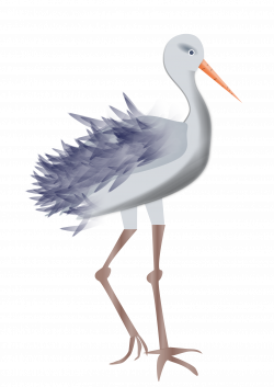 Clipart - Bird with legs