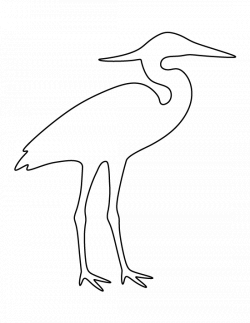 Heron pattern. Use the printable outline for crafts, creating ...