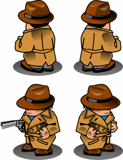 Noir detective sprite Icons PNG - Free PNG and Icons Downloads