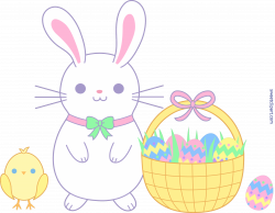Cute Easter Bunny and Chick Clip Art - Sweet Clip Art