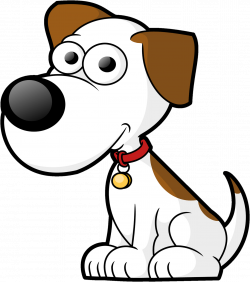 Puppy clipart simple cartoon - Pencil and in color puppy clipart ...
