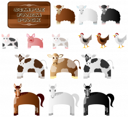 Public Domain Clip Art Image | Illustration of various farm animals ...