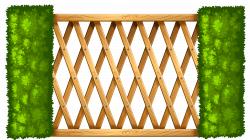 Wooden Fence with Plants PNG Clipart - Best WEB Clipart
