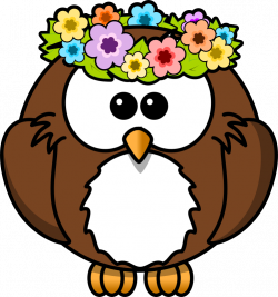 Clipart - Owl with garland
