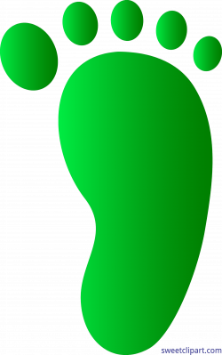 Human Foot Print Green Clip Art - Sweet Clip Art