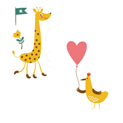 Animal Cuteness Clip art - Cartoon Giraffe and holding balloons cock ...