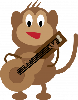 Clipart - Monkey Guitarist