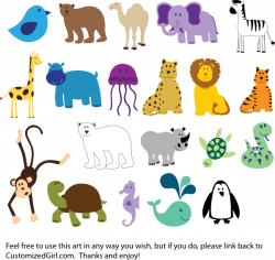 Cute Animals Clip Art at Clker.com - vector clip art online, royalty ...