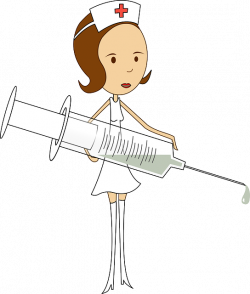 nurse, woman, person, girl, syringe, injection, shot | clipart ...