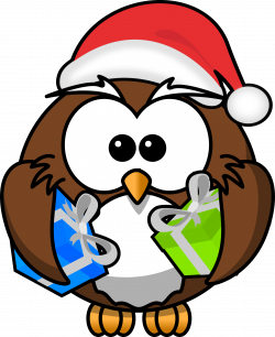 Clipart - Santa Owl