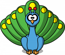 Clipart - Cartoon peacock