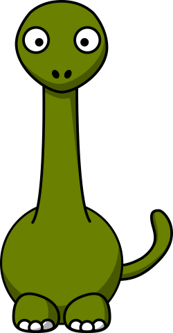 Clipart - Cartoon brontosaurus