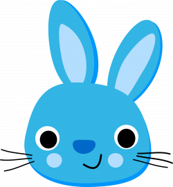 Clipart - Blue Rabbit - Lapin Bleu