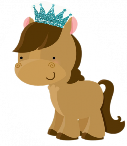 animals crown horse pony blue - Sticker by Danielle