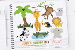 Safari Jungle Animals Clip Art, African Animals Clipart, Jungle Clipart,  Baby Animals, Safari, Zoo Animals, Safari Animals