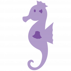 Purple Sea Horse Clipart