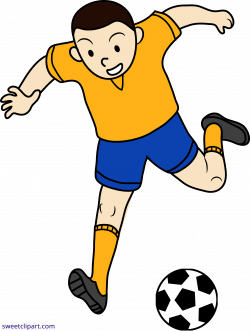 Soccer Football Futbol Kid Clipart - Sweet Clip Art
