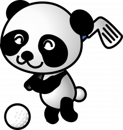 Clipart - golf panda