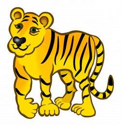 Clipart - tiger - coloured