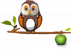 Clipart - Owl on branch