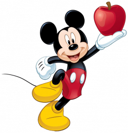 Mickey Mouse Apple On Hand PNG Image - PurePNG | Free transparent ...