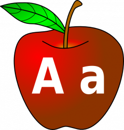 Red Apple (lettering) Clip Art at Clker.com - vector clip art online ...