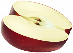 Half Red Apple Transparent Clip Art Image | Gallery Yopriceville ...