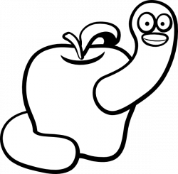 Lineart-apple-worm Clip Art at Clker.com - vector clip art online ...